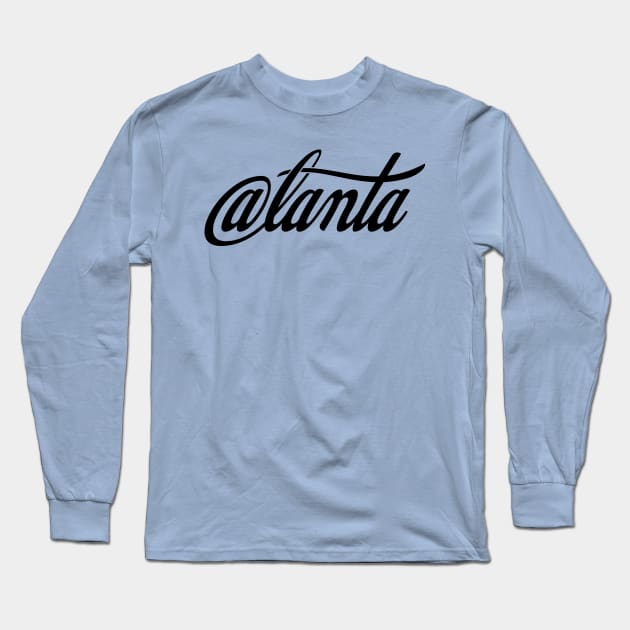 @lanta Script Black Long Sleeve T-Shirt by MonkeyColada